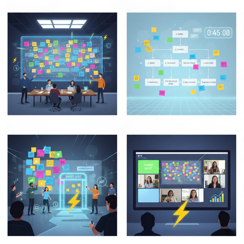 LDJ là quy trình 8 bước siêu tốc (45-90 phút) để xác định, ưu tiên và giải quyết mọi vấn đề trong nhóm, loại bỏ thảo luận và đưa ra hành động cụ thể.