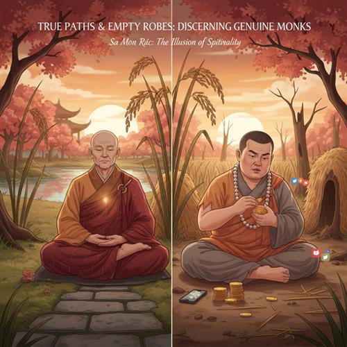 Nhận diện ‘sa môn rác’ và người tu thật, áp dụng lời Phật dạy để giữ tâm thanh tịnh giữa đời sống hiện đại.