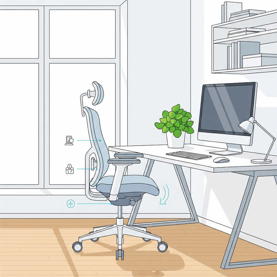 Ghế công thái học giúp bảo vệ sức khỏe, hỗ trợ tư thế ngồi đúng, tăng năng suất và tạo môi trường làm việc bền vững.