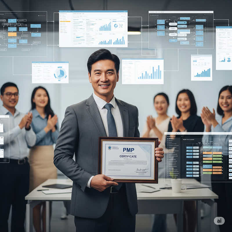 Chứng chỉ PMP xác lập đẳng cấp quốc tế cho quản lý dự án, mở ra cơ hội thăng tiến và thu nhập cao trên toàn cầu.