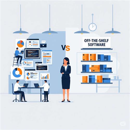 So sánh ưu nhược điểm của phần mềm tùy chỉnh (custom software) và phần mềm đóng gói sẵn (off-the-shelf software) cho doanh nghiệp.