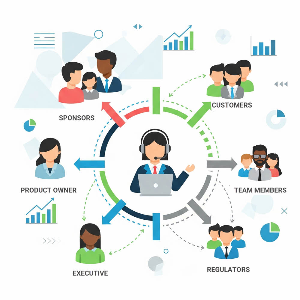 Minh họa Stakeholder Engagement Plan: kế hoạch gắn kết các bên liên quan trong quản lý dự án.