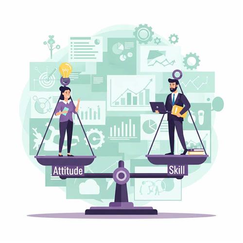 Thái độ và trình độ đều quan trọng trong sự nghiệp; chọn cái nào trước tùy giai đoạn, nhưng cần phát triển cả hai để thành công lâu dài.