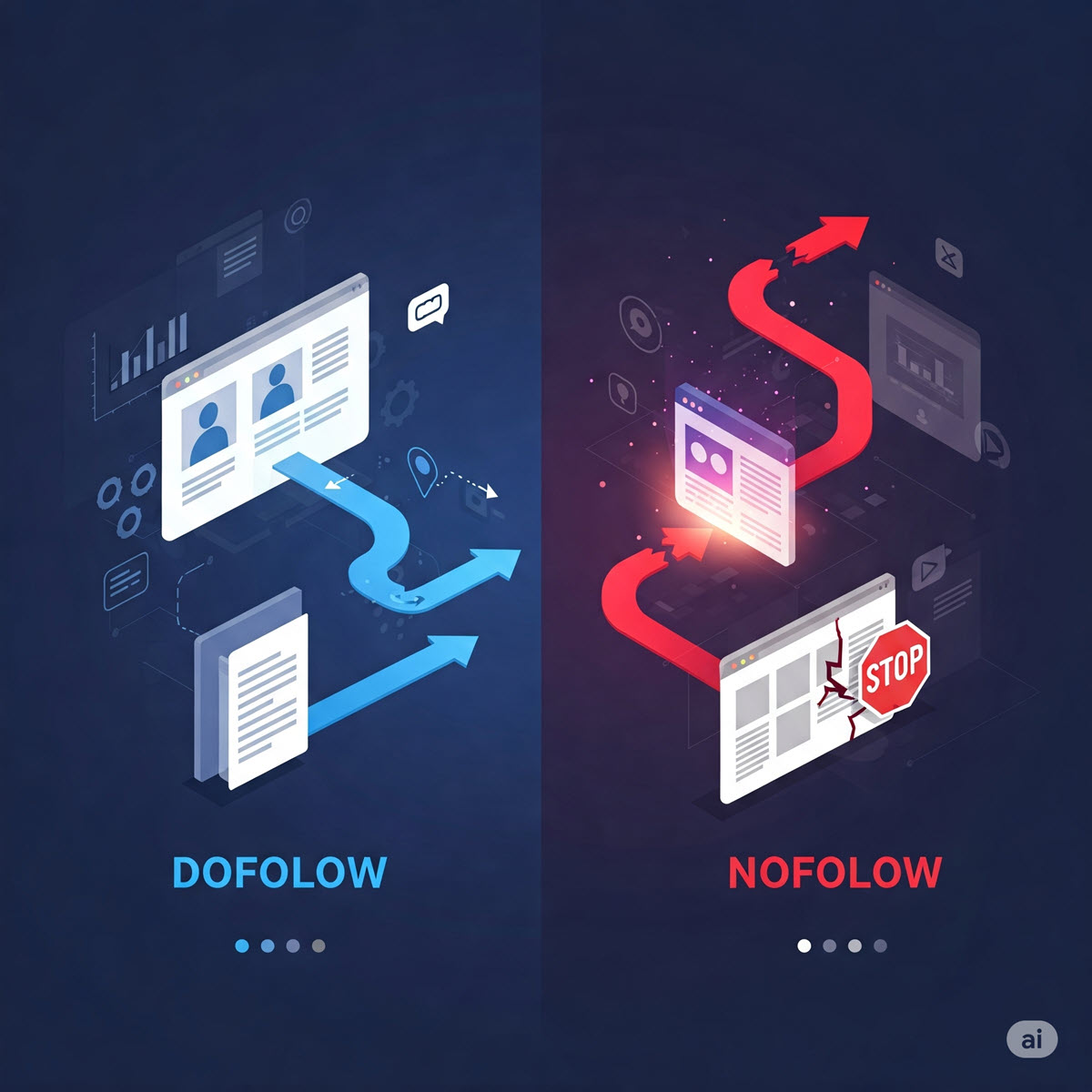 So sánh nofollow và dofollow trong SEO, cách sử dụng link đúng cách để xây dựng backlink hiệu quả và tránh Google phạt.