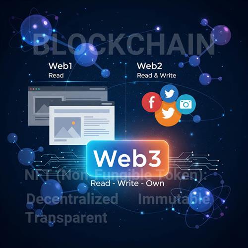 Blockchain và Web3: hành trình Internet từ Web1, Web2 đến Web3 – nơi người dùng sở hữu dữ liệu và tương lai số.
