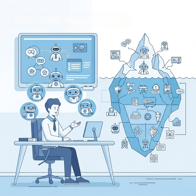 Mô hình Iceberg AI Agent: từ chatbot quen thuộc đến công nghệ ẩn sâu định hình tương lai công việc.