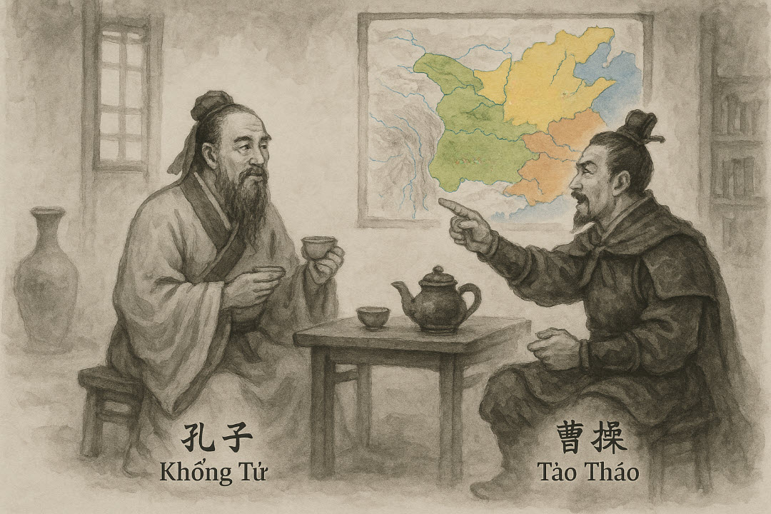 Bài học sống cân bằng giữa tài năng như Tào Tháo và đạo đức như Khổng Tử để thành công và thành nhân.