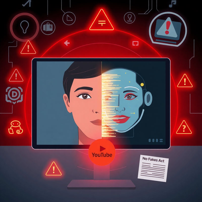 Chính sách mới của YouTube 2025 kiểm soát nội dung AI, deepfake và ủng hộ đạo luật No Fakes Act bảo vệ danh tính người dùng.